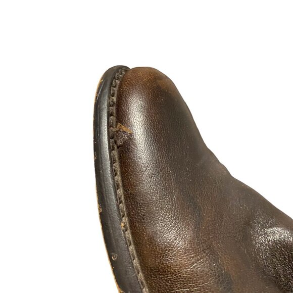 Arnold Churgin Women's Dark Brown Knee-High Slouchy Heel Boots - Picture 8 of 9